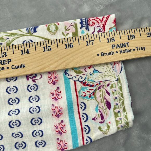 Chicos Top Womens 2 / US Large Multicolor Printed V-neck Relaxed 3/4 Sleeve - Picture 9 of 15